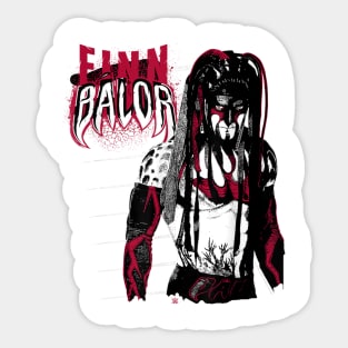 Finn Balor Black And Red Sticker